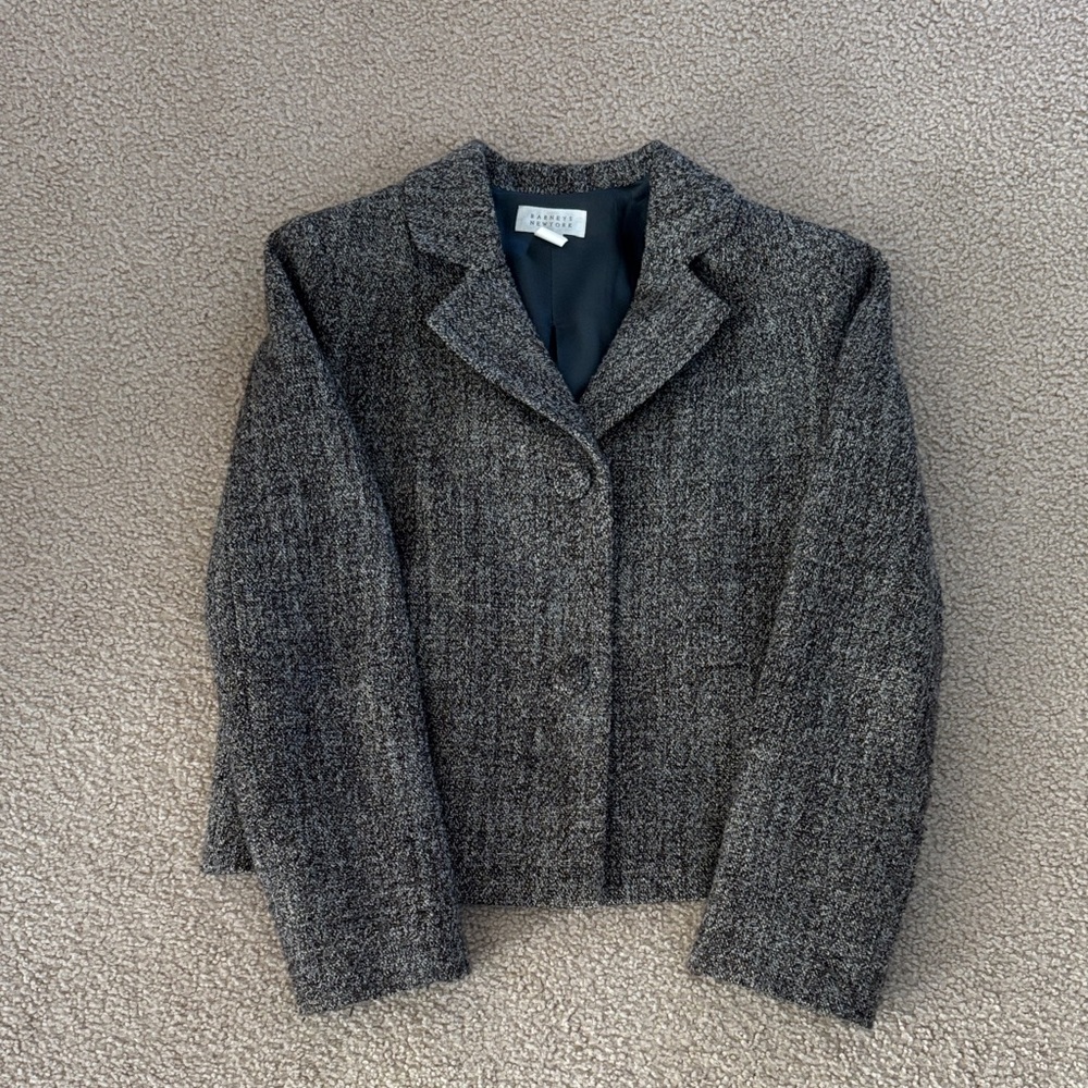 Chanel Charcoal Tweed Blazer